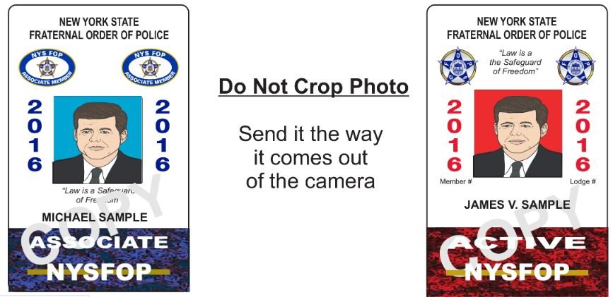 Sample NYS FOP photo identification card